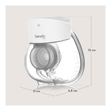 Pompa de san, Lionelo, Fidi Free Lumi, Portabila, Cu accesorii, Hands-free, 9 functii de masaj, Functie iluminare pentru noapte, Fara BPA, Autonomie 3 h, Capacitate 180 ml, Alb