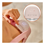Pompa de san, Lionelo, Fidi Free Lumi, Portabila, Cu accesorii, Hands-free, 9 functii de masaj, Functie iluminare pentru noapte, Fara BPA, Autonomie 3 h, Capacitate 180 ml, Alb