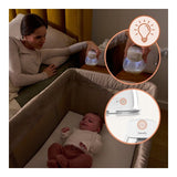 Pompa de san, Lionelo, Fidi Free Lumi, Portabila, Cu accesorii, Hands-free, 9 functii de masaj, Functie iluminare pentru noapte, Fara BPA, Autonomie 3 h, Capacitate 180 ml, Alb