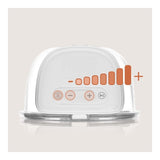 Pompa de san, Lionelo, Fidi Free Lumi, Portabila, Cu accesorii, Hands-free, 9 functii de masaj, Functie iluminare pentru noapte, Fara BPA, Autonomie 3 h, Capacitate 180 ml, Alb