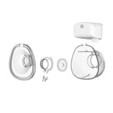 Pompa de san, Lionelo, Fidi Free Lumi, Portabila, Cu accesorii, Hands-free, 9 functii de masaj, Functie iluminare pentru noapte, Fara BPA, Autonomie 3 h, Capacitate 180 ml, Alb