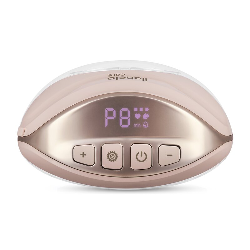 Pompa de san, Lionelo, Fidi Free Slim Duo, Portabila, Cu accesorii, Hands-free, Trifazata, Panou control, Autonomie pana la 3 h, 9 functii de masaj, Silentioasa- 40 db, Capacitate 150 ml, Roz