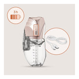 Pompa de san, Lionelo, Fidi Free Slim, Portabila, Cu accesorii, Hands-free, Trifazata, Panou control, Autonomie pana la 3 h, 9 functii de masaj, Silentioasa- 40 db, Capacitate 150 ml, Roz
