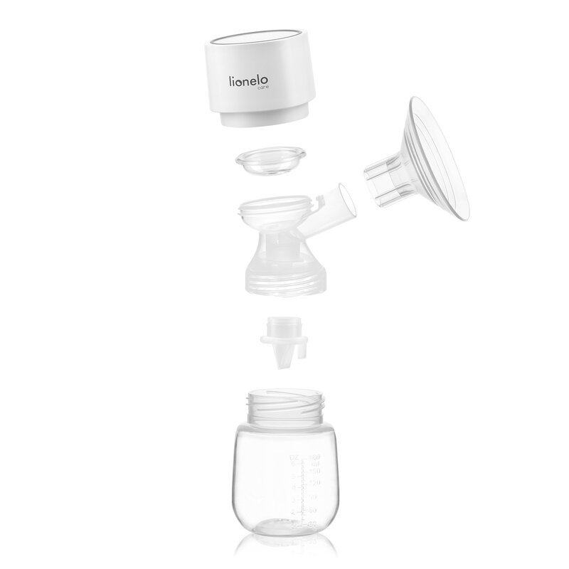 Pompa de san, Lionelo, Fidi One, Trifazata, Functie de masaj, Cu 9 niveluri de intensitate, Cu memorie a ultimelor setari, Autonomie pana la 120 min, Afisaj LED, Cu accesorii, Gri Pal