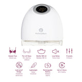 Pompa de san, Petite&Mars, Gaia Duo, Portabila, Cu 3 moduri, Panou control, Autonomie pana la 2.5 h, 9 functii de masaj, Silentioasa- 55db, Capacitate 180 ml, Alb