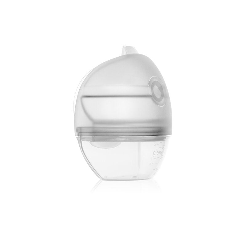 Pompa de san si colector de lapte, Lionelo, Milky 2 in 1, Volum 60 ml, Forma anatomica, Compataibila cu utilizarea cu sutien, Fara bisfenol A, Portabila, Alb