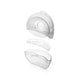 Pompa de san si colector de lapte, Lionelo, Milky 2 in 1, Volum 60 ml, Forma anatomica, Compataibila cu utilizarea cu sutien, Fara bisfenol A, Portabila, Alb