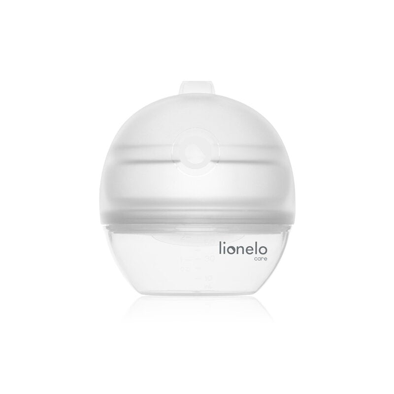 Pompa de san si colector de lapte, Lionelo, Milky 2 in 1, Volum 60 ml, Forma anatomica, Compataibila cu utilizarea cu sutien, Fara bisfenol A, Portabila, Alb - gogobaby.ro