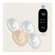 Pompa dubla de san, Lionelo, Twee Free, Hands Free, Electrica, Cu 9 nivele de aspiratie, 3 moduri de functionare, Afisaj LED, Functionare pana la 120 min, Silentioasa, Fara BPA, Include 2 recipiente de 150 ml, Cablu USB, Alb/Gri