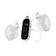 Pompa dubla de san, Lionelo, Twee Free, Hands Free, Electrica, Cu 9 nivele de aspiratie, 3 moduri de functionare, Afisaj LED, Functionare pana la 120 min, Silentioasa, Fara BPA, Include 2 recipiente de 150 ml, Cablu USB, Alb/Gri