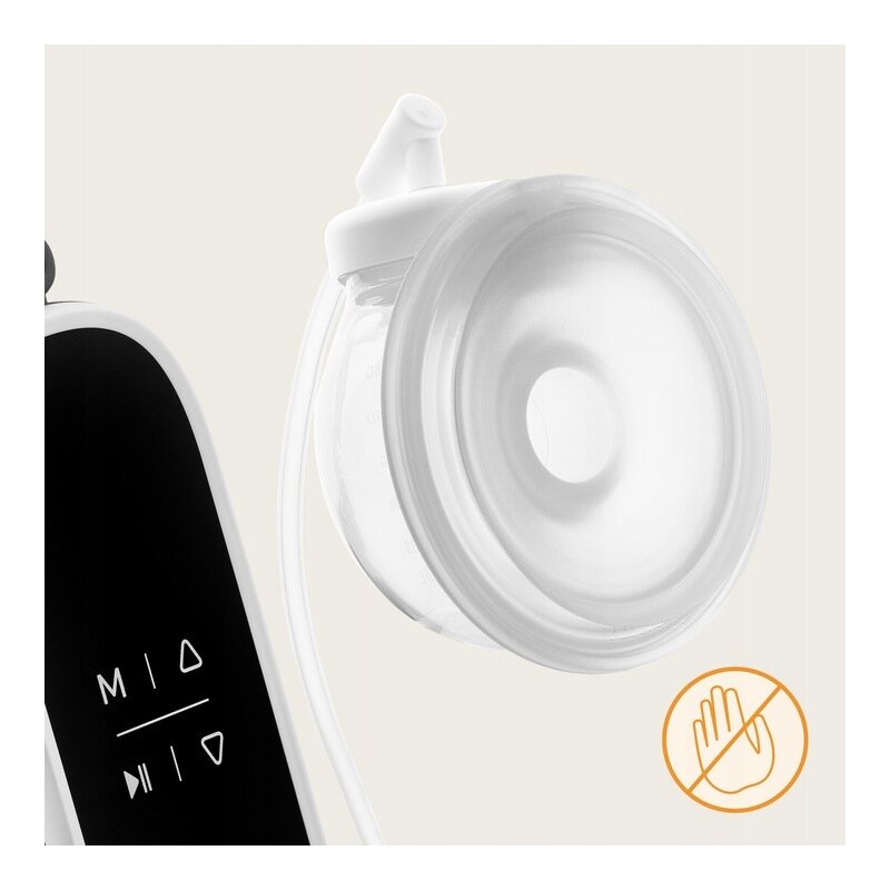 Pompa dubla de san, Lionelo, Twee Free, Hands Free, Electrica, Cu 9 nivele de aspiratie, 3 moduri de functionare, Afisaj LED, Functionare pana la 120 min, Silentioasa, Fara BPA, Include 2 recipiente de 150 ml, Cablu USB, Alb/Gri