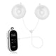 Pompa dubla de san, Lionelo, Twee Free, Hands Free, Electrica, Cu 9 nivele de aspiratie, 3 moduri de functionare, Afisaj LED, Functionare pana la 120 min, Silentioasa, Fara BPA, Include 2 recipiente de 150 ml, Cablu USB, Alb/Gri