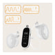 Pompa dubla de san, Lionelo, Twee Free, Hands Free, Electrica, Cu 9 nivele de aspiratie, 3 moduri de functionare, Afisaj LED, Functionare pana la 120 min, Silentioasa, Fara BPA, Include 2 recipiente de 150 ml, Cablu USB, Alb/Gri