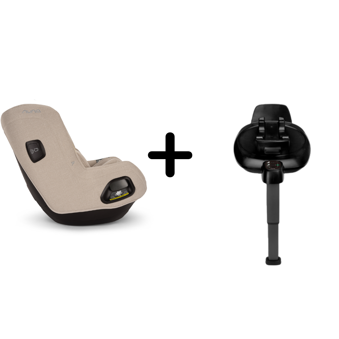 Nuna - Set Scaun auto rotativ i-Size TODL next Biscotti, 40-105 cm + Baza isofix BASE next i-Size pentru TODL next, testat ADAC - gogobaby.ro