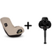 Nuna - Set Scaun auto rotativ i-Size TODL next Biscotti, 40-105 cm + Baza isofix BASE next i-Size pentru TODL next, testat ADAC