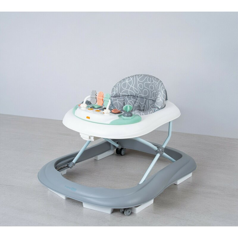 Premergator, FreeON, Walker, Cu muzica si lumini, Cu roti, Conform cu standardul european de securitate EN1273:2020, ABC Grey