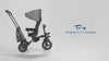 Tricicleta copii, Lionelo, Tris, Ultrapliabila, Multifunctionala. Mecanism de pedalare libera, Suport picioare, Control al directiei, Scaun reversibil, Rotire 360 grade, Conform cu standardul europeane de securitate EN71, Roz/Gri