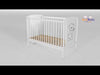 Patut din lemn bebe, 120x60 cm, Din lemn de pin, Stabil si rezistent, Inaltime saltea reglabila pe 3 nivele, Laterala cu 3 bete detasabile, EN716-1, EN716-2, Natur, Babyneeds, Ola + Saltea 12 cm