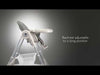 Scaun de masa, Lionelo, Zanna, Reglabil, 4 Pozitii pe inaltime, Spatar reglabil in 3 pozitii, Pliabil, din Metal, Conform cu standardul european de securitate EN14988, Gri