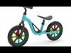 Bicicleta de echilibru, Chillafish, Charlie Glow, Usoara, Cu ghidon si sa reglabile, Cu spite luminoase, Greutate 2.5 Kg, Cu roti din spuma EVA, 10 inch, Pentru 18 luni - 48 luni, Sky