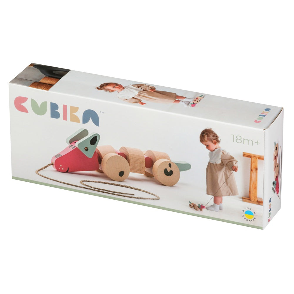 Jucarie din lemn, Cubika, Prietenul meu Catelusul - Pastel - gogobaby.ro