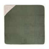 Prosop cu gluga, Petite&Mars, Loulou, Mare, 100 x 100 cm, 70% bambus, 30% bumbac, Certificare Oeko-Tex Standard 100, Hipoalergenic, respirabil si rezistent la mirosuri, Verde Botanic