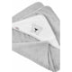 Prosop de baie, Bocioland, Cu gluga, 100% bumbac, 80x80 cm, Teddy Bear, Grey