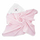 Prosop de baie, Bocioland, Cu gluga, 100% bumbac, 80x80 cm, Teddy Bear, Pink