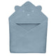Prosop de baie, Lionelo, Cu gluga, Din muselina, 100% bumbac, 80x80 cm, Absorbtie eficienta, Albastru