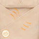 Prosop de baie, Lionelo, Cu gluga, Din muselina, 100% bumbac, 80x80 cm, Absorbtie eficienta, Bej deschis