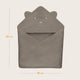 Prosop de baie, Lionelo, Cu gluga, Din muselina, 100% bumbac, 80x80 cm, Absorbtie eficienta, Bej inchis