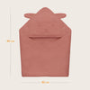 Prosop de baie, Lionelo, Cu gluga, Din muselina, 100% bumbac, 80x80 cm, Absorbtie eficienta, Rosu