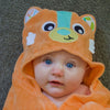 Prosop de baie, Playgro, Friendly Forest, Cu gluga si codita, 100% bumbac, 60x80 cm, Fox, Portocaliu