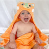 Prosop de baie, Playgro, Friendly Forest, Cu gluga si codita, 100% bumbac, 60x80 cm, Fox, Portocaliu