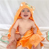 Prosop de baie, Playgro, Friendly Forest, Cu gluga si codita, 100% bumbac, 60x80 cm, Fox, Portocaliu