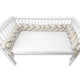 Protectie laterala, MimiNu, Pentru patut, Tip Bumper impletit, Din bumbac interlock, 240 cm, Soft Beige