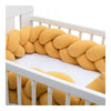 Protectie laterala, New Baby, Pentru patut, Tip Bumper impletit, Din muselina, Din materiale certificate Oeko Tex Standard 100, Lungime 210 cm, Galben