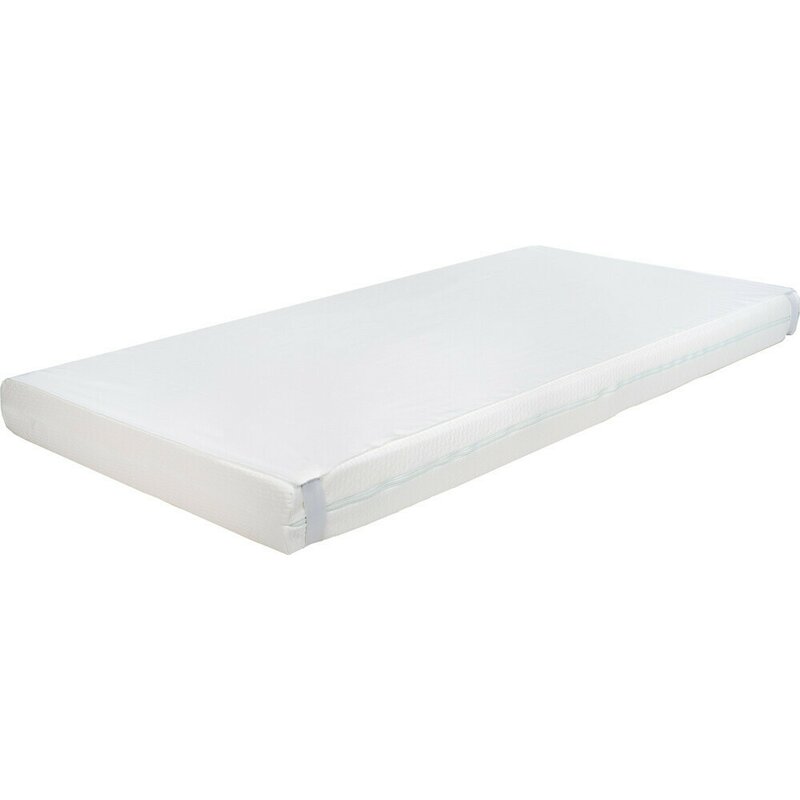 Protectie saltea, Bubaba, Impermeabila, Pentru patut de dimensiunea 120x60 cm, Din poliuretan, Spalare la 95 grade, 0 luni+, White