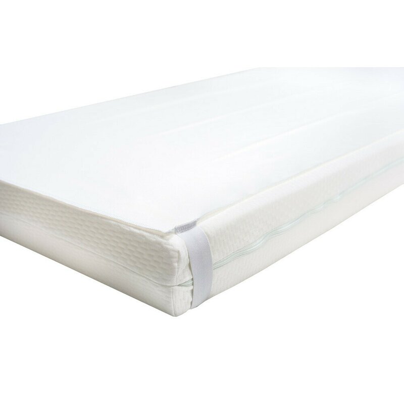 Protectie saltea, Bubaba, Impermeabila, Pentru patut de dimensiunea 200x90 cm, Din poliuretan, Spalare la 95 grade, 0 luni+, White - gogobaby.ro