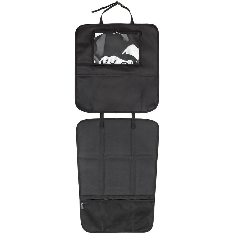 Protectie scaun auto, FreeON, Bancheta si spatar, Cu organizator, 3 in 1, Dimensiune 123x48.5 cm, Negru