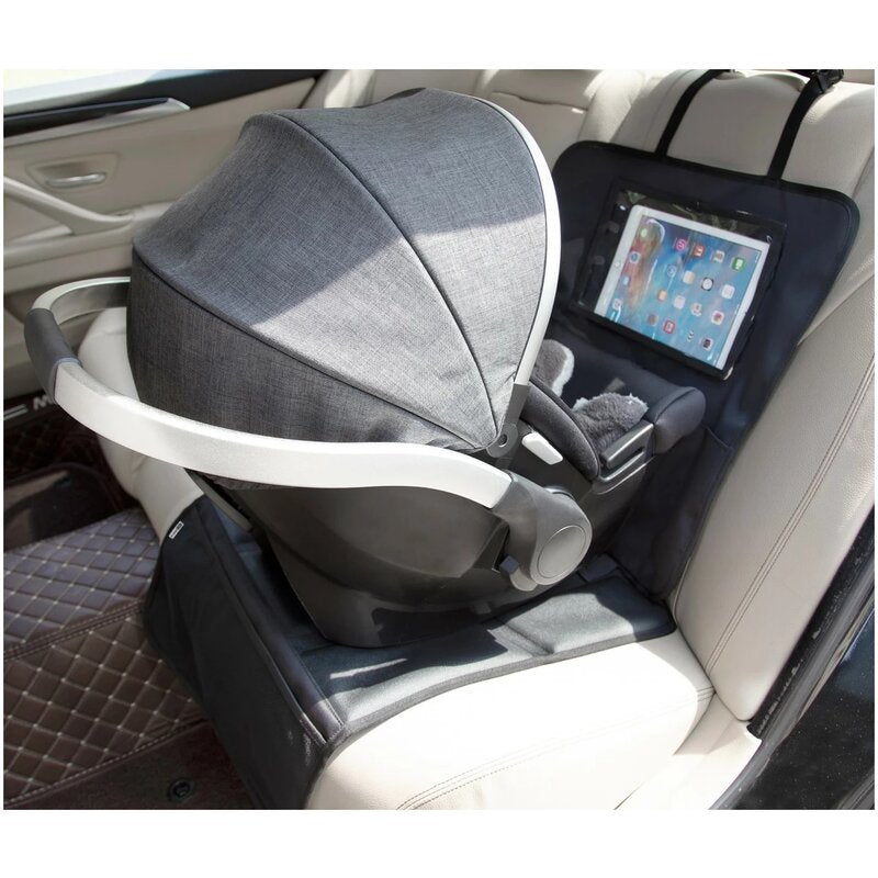 Protectie scaun auto, FreeON, Bancheta si spatar, Cu organizator, 3 in 1, Dimensiune 123x48.5 cm, Negru - gogobaby.ro