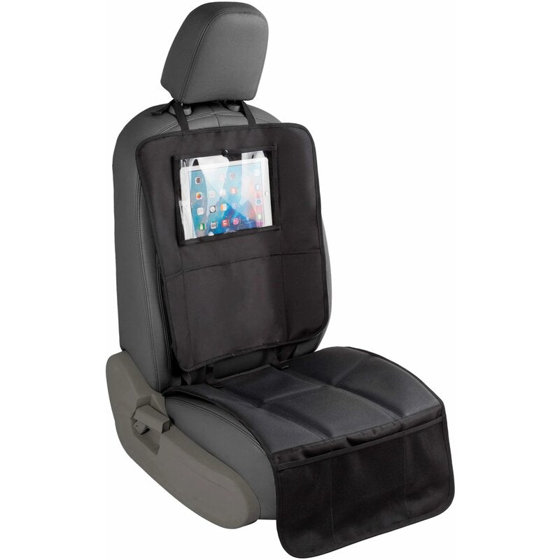 Protectie scaun auto, FreeON, Bancheta si spatar, Cu organizator, 3 in 1, Dimensiune 123x48.5 cm, Negru - gogobaby.ro