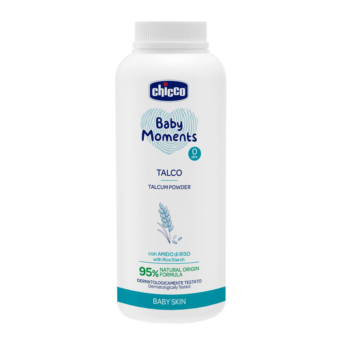 Pudra de talc Chicco Baby Moments, 150g, 0luni+ - gogobaby.ro
