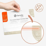 Pungi sterilizare microunde, Lionelo, Thermbag, Fara BPA, Sterilizare in 90 de sec., Elimina 99,9% dintre bacterii, Reutilizabile, 21x29 cm, 8 buc.