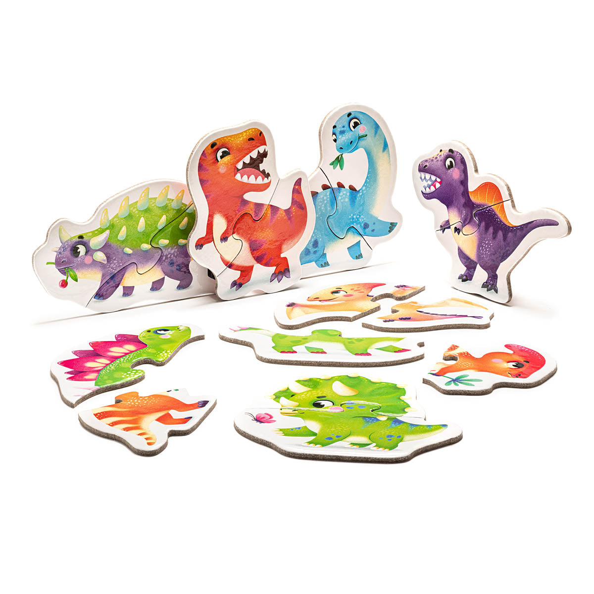 Puzzle pentru copii, 2 Ani+, Puzzlika - Dinozauri - gogobaby.ro
