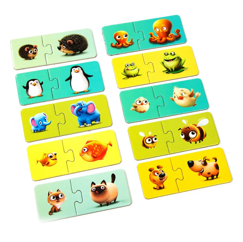 Puzzle pentru copii, 2 Ani+, Puzzlika - Familia potrivita - gogobaby.ro