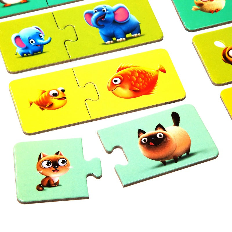 Puzzle pentru copii, 2 Ani+, Puzzlika - Familia potrivita - gogobaby.ro