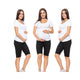 Colanti scurti, Qmini, Pentru gravide, Cu talie speciala, Din bumbac, Masura S, Black