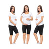Colanti scurti, Qmini, Pentru gravide, Cu talie speciala, Din bumbac, Masura S, Black