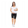 Colanti scurti, Qmini, Pentru gravide, Cu talie speciala, Din bumbac, Masura S, Black